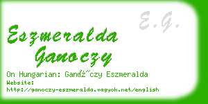 eszmeralda ganoczy business card